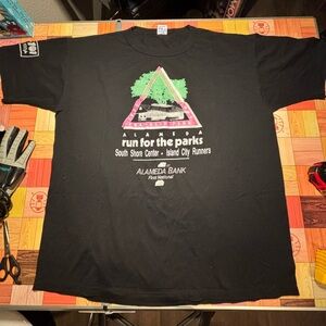 Black Alameda Bank Run for the Parks T-Shirt Vintage Sz XL